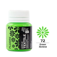 Akrilna boja za tekstil ROSA TALENT fluorescentna 20 ml | razne nijanse — slika 4