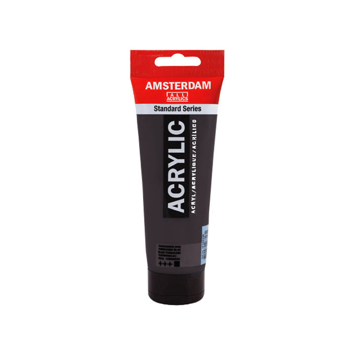 Akrilna boja Amsterdam Standard Series 120 ml – 702 - Lamp crna