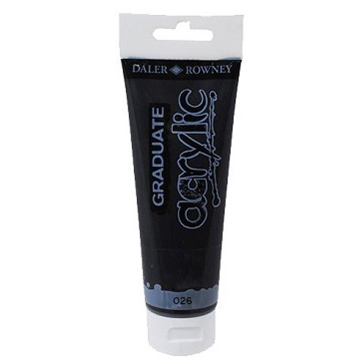 Akrilna boja Daler-Rowney GRADUATE 120 ml – 026 crna