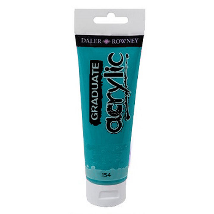 Akrilna boja Daler-Rowney GRADUATE 120 ml – 154 Phthalo tirkizna