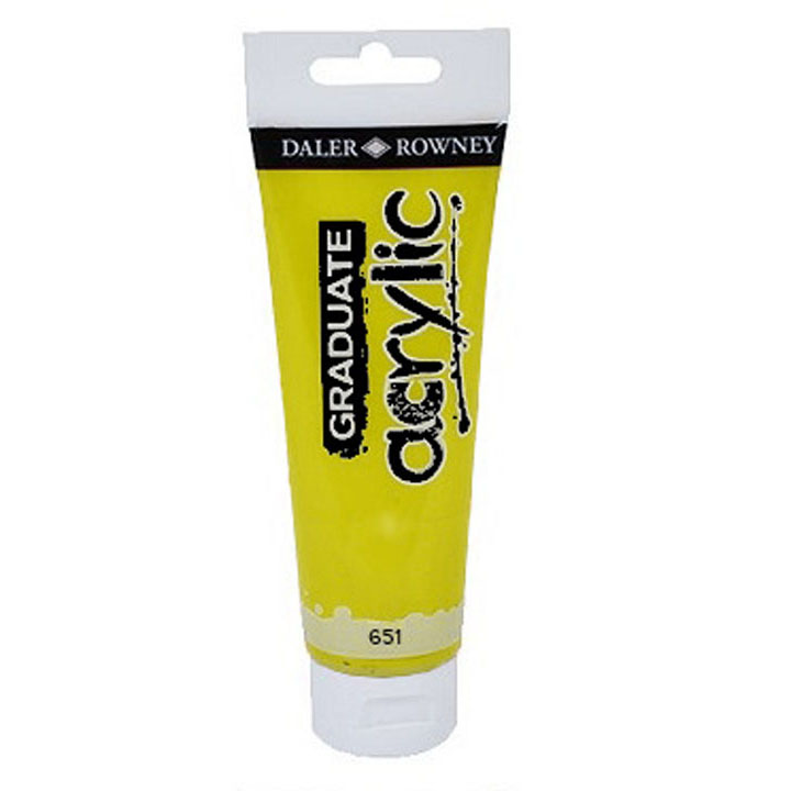 Akrilna boja Daler-Rowney GRADUATE 120 ml – 651 limun žuta