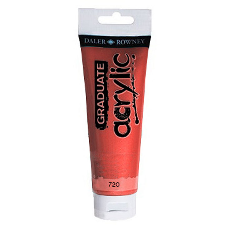 Akrilna boja Daler-Rowney GRADUATE 120 ml – 720 metalik crvena