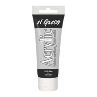 Akrilna boja El Greco 75 ml – srebrna