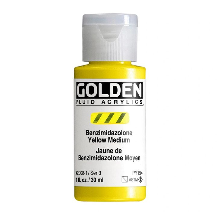 Akrilna boja GOLDEN Fluid 118 ml – 2008 bizmut vanadat žuta