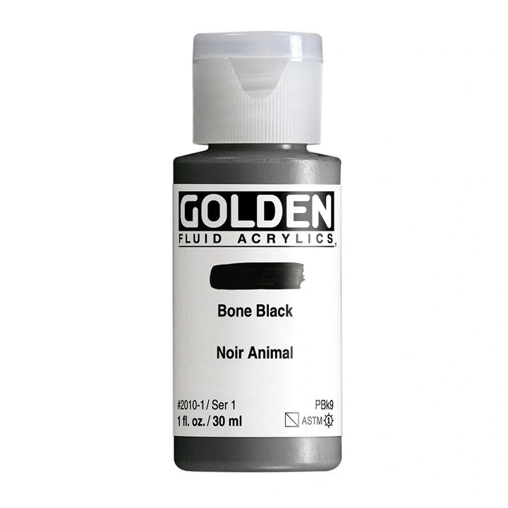 Akrilna boja GOLDEN Fluid 118 ml – 2010 bone crna