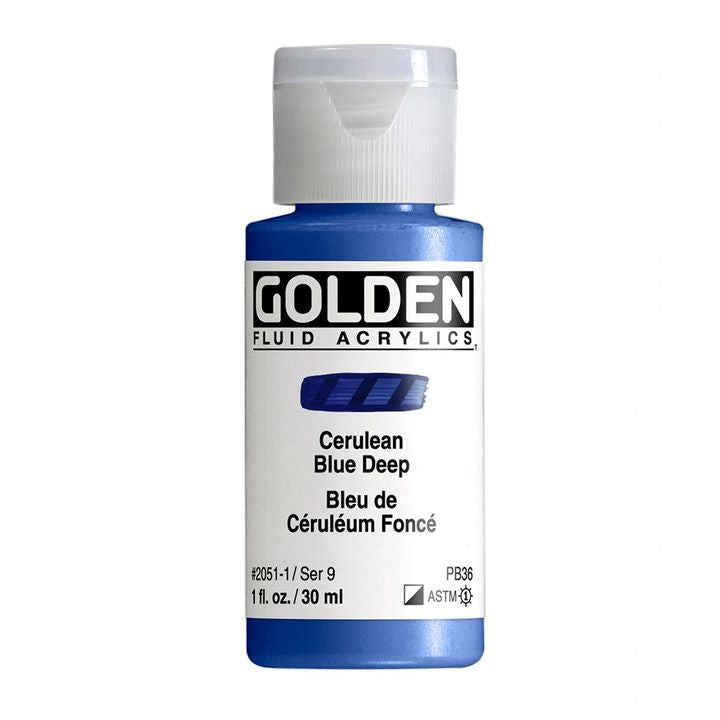 Akrilna boja GOLDEN Fluid 118 ml – 2051 cerulean tamnoplava