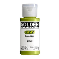 Akrilna boja GOLDEN Fluid 118 ml – 2170 zeleno zlatna