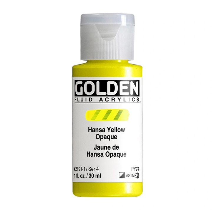 Akrilna boja GOLDEN Fluid 118 ml – 2191 hansa žuta neprozirna
