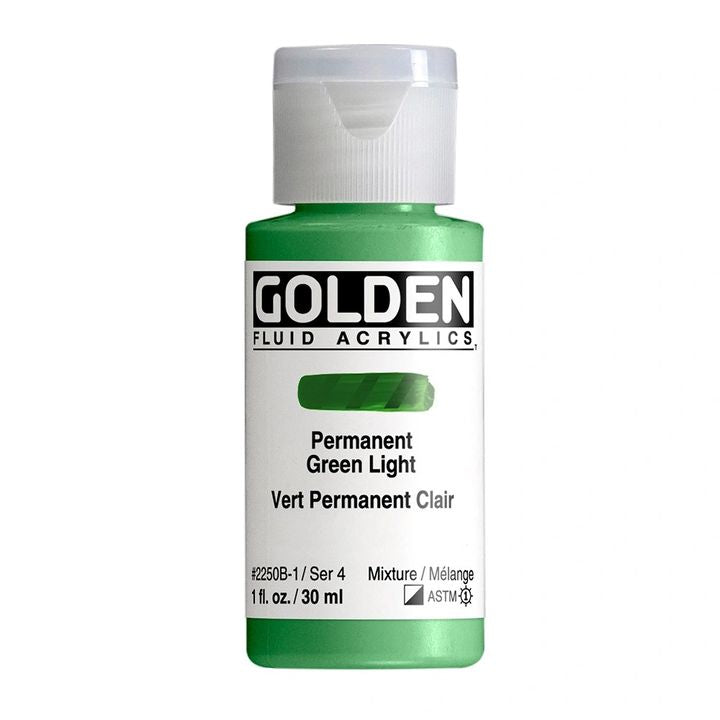 Akrilna boja GOLDEN Fluid 118 ml – 2250 permanentna svijetlozelena