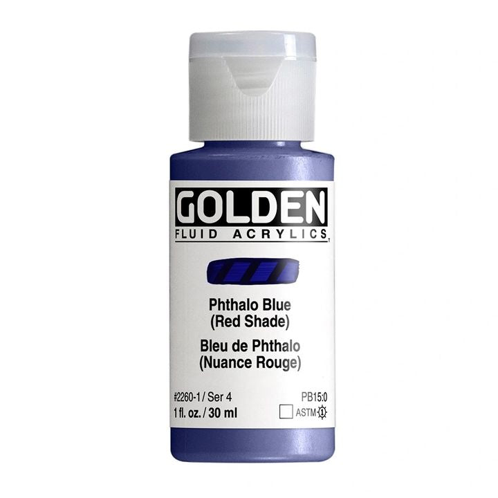 Akrilna boja GOLDEN Fluid 118 ml – 2260 ftalo plava (crvena nijansa)