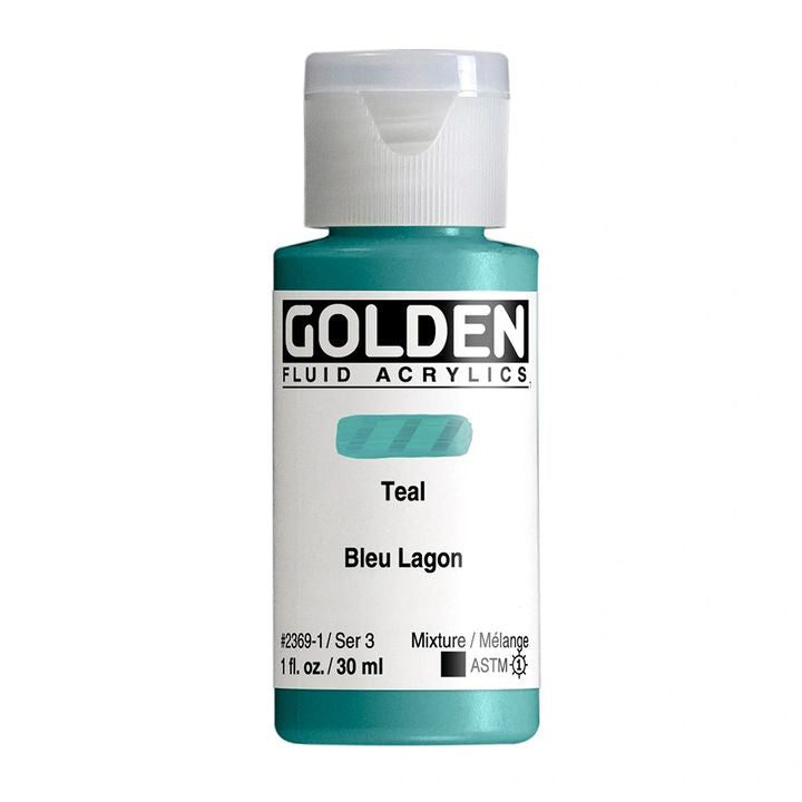 Akrilna boja GOLDEN Fluid 118 ml – 2369 plavozelena