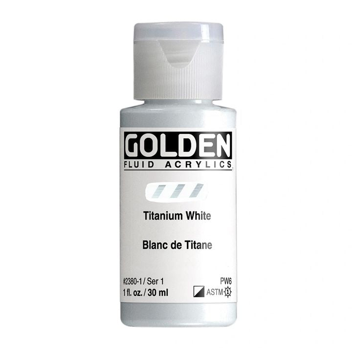 Akrilna boja GOLDEN Fluid 118 ml – 2380 titan bijela