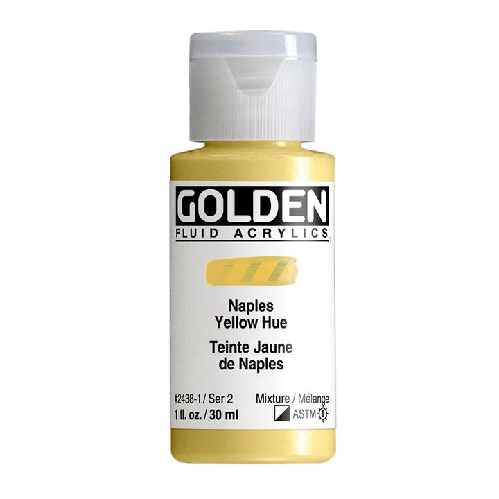 Akrilna boja GOLDEN Fluid 118 ml – 2438 napuljska žuta nijansa