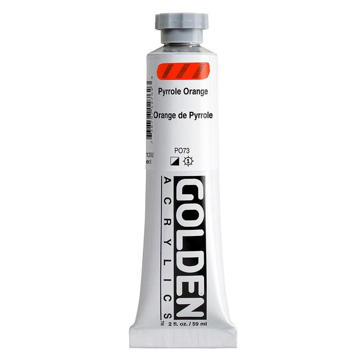 Akrilna boja GOLDEN Heavy Body 148 ml – 1276 pirol narančasta