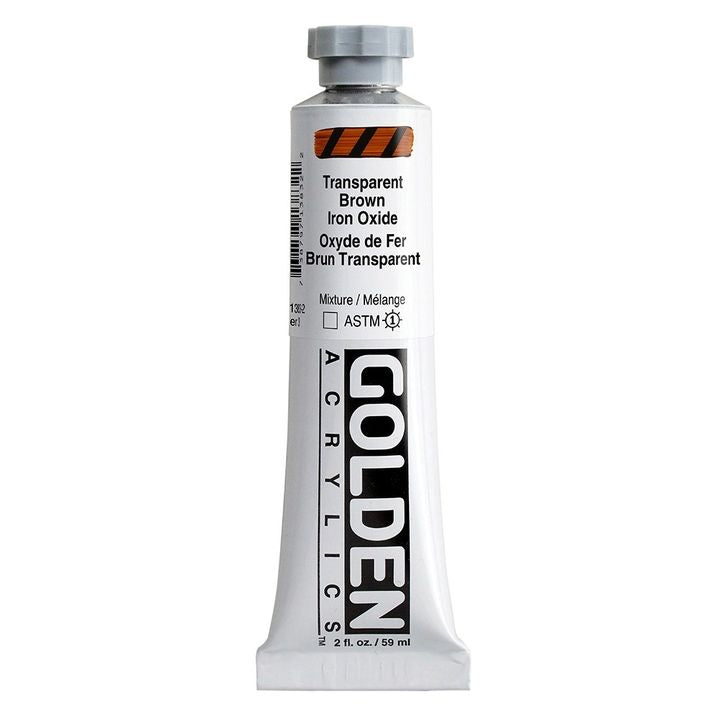 Akrilna boja GOLDEN Heavy Body 148 ml – 1383 transparentni željezni oksid smeđa