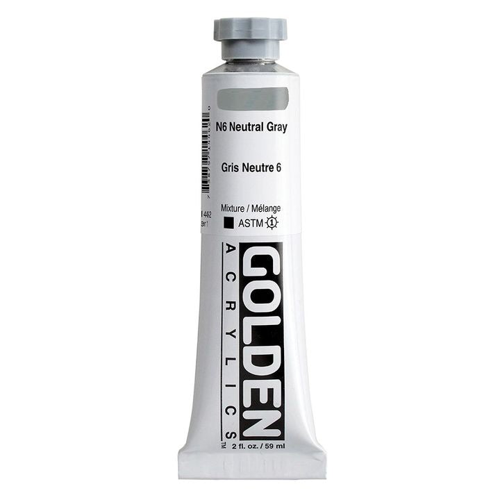 Akrilna boja GOLDEN Heavy Body 148 ml – 1446 neutralna siva N6