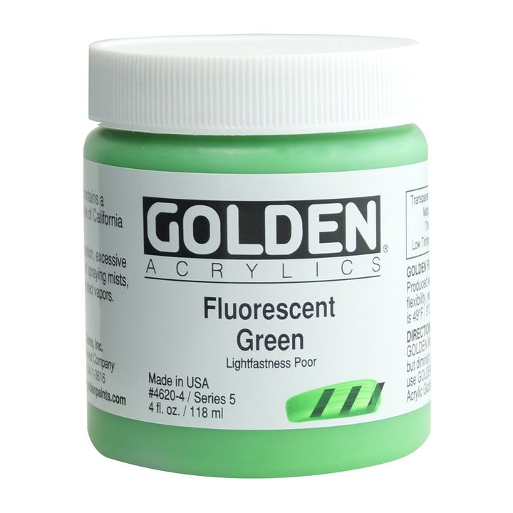 Akrilna boja GOLDEN Heavy Body Fluorescent 118 ml – 4620 zelena