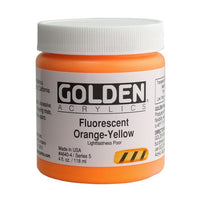 Akrilna boja GOLDEN Heavy Body Fluorescent 118 ml – 4640 narančasto-žuta