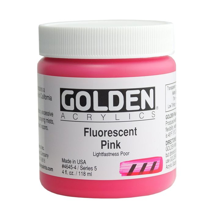 Akrilna boja GOLDEN Heavy Body Fluorescent 118 ml – 4645 ružičasta