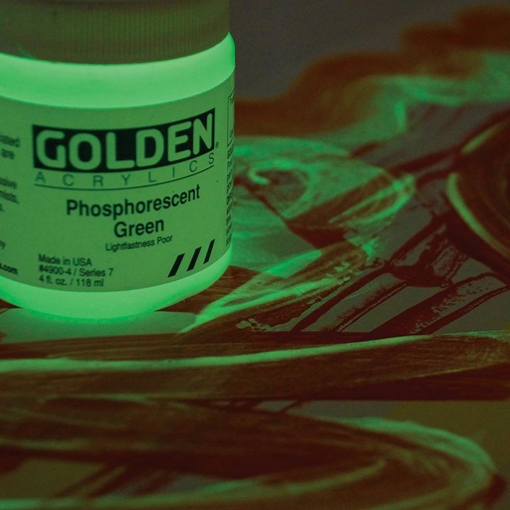 Akrylová farba GOLDEN Heavy Body Phosphorescent 59 ml | rôzne farby — obrázok 2