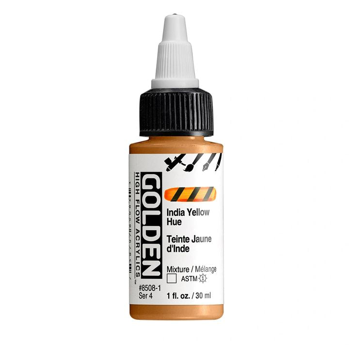 Akrilna boja GOLDEN High Flow 30 ml – 8508 Indijska Žuta Hue