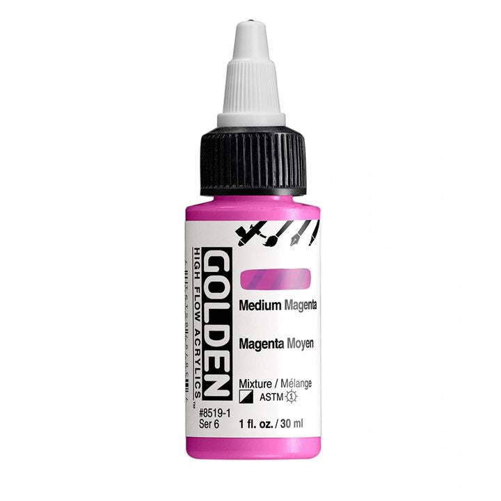 Akrilna boja GOLDEN High Flow 30 ml – 8519 Srednja Magenta