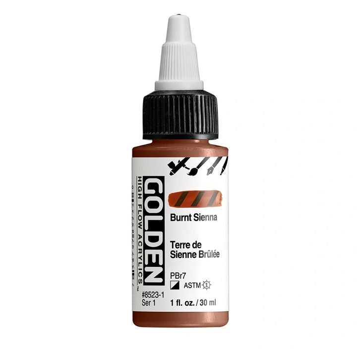 Akrilna boja GOLDEN High Flow 30 ml – 8523 Spaljena Sienna