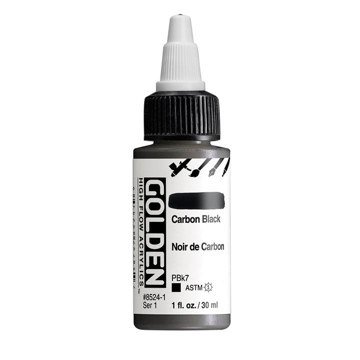 Akrilna boja GOLDEN High Flow 30 ml – 8524 Ugljena Crna