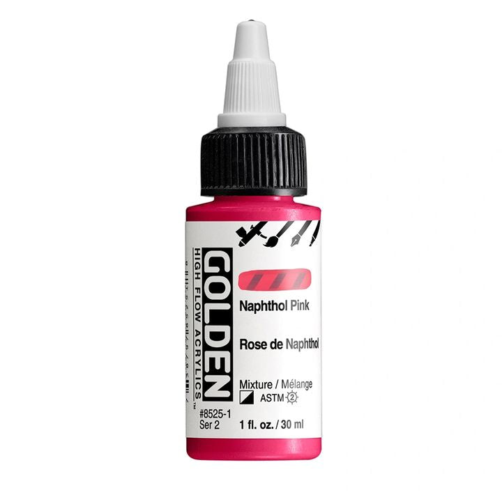Akrilna boja GOLDEN High Flow 30 ml – 8525 Naftol Ružičasta