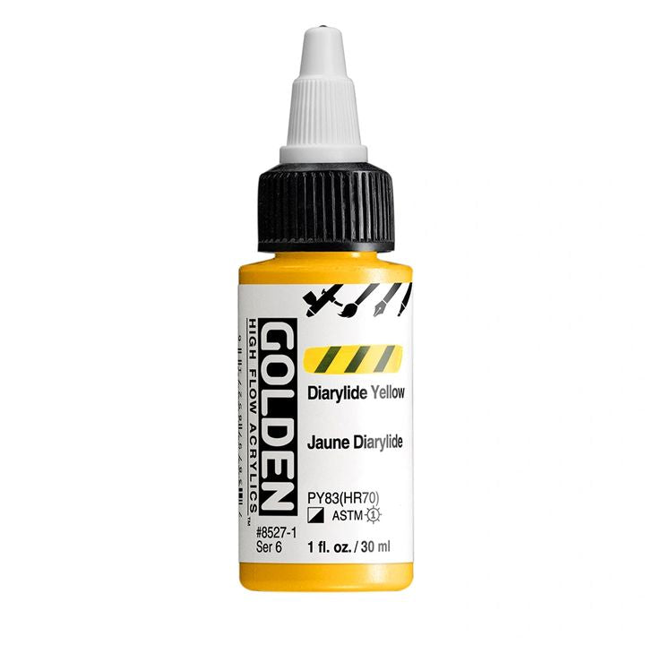 Akrilna boja GOLDEN High Flow 30 ml – 8527 Diarilid Žuta