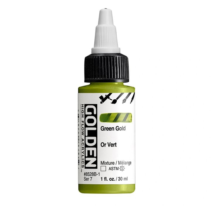 Akrilna boja GOLDEN High Flow 30 ml – 8528 Zeleno Zlatna