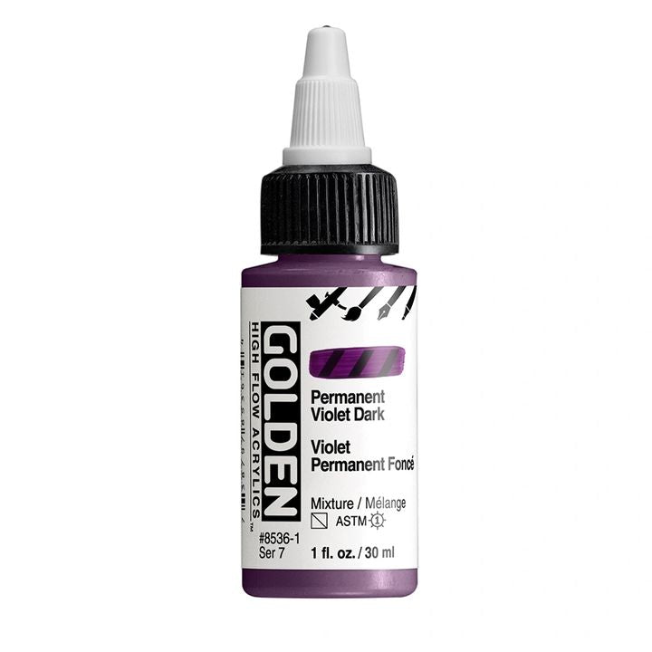 Akrilna boja GOLDEN High Flow 30 ml – 8536 Permanentna Ljubičasta Tamna