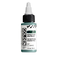 Akrilna boja GOLDEN High Flow 30 ml – 8538 Ftalocijaninska Zelena (Plava Nijansa)