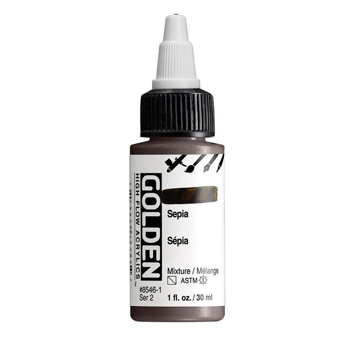 Akrilna boja GOLDEN High Flow 30 ml – 8546 Sepija
