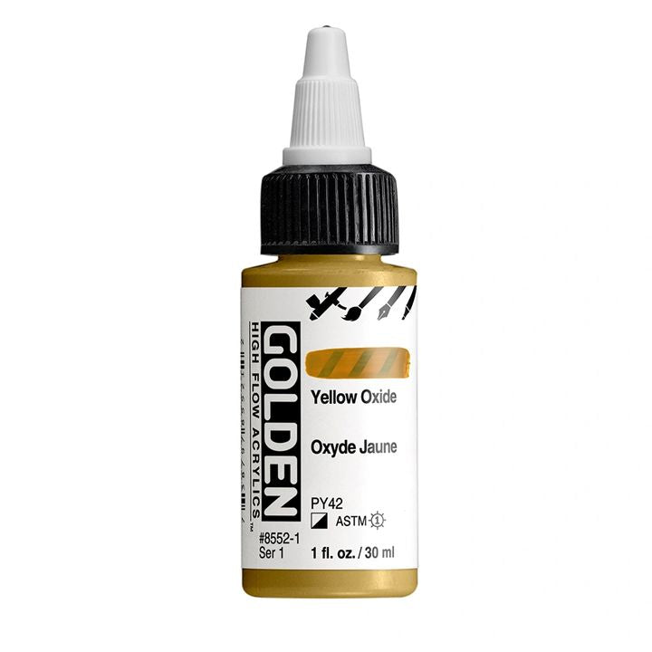 Akrilna boja GOLDEN High Flow 30 ml – 8552 Žuta Oksidna