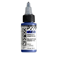 Akrilna boja GOLDEN High Flow 30 ml – 8559 Transparentna Ftaloc. Plava (Zelena Nijansa)
