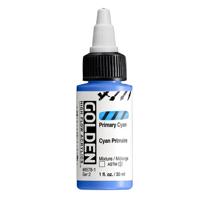 Akrilna boja GOLDEN High Flow 30 ml – 8578 Primarna Azurna