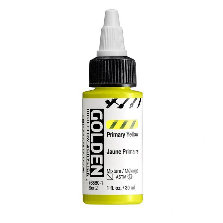 Akrilna boja GOLDEN High Flow 30 ml – 8580 Primarna Žuta