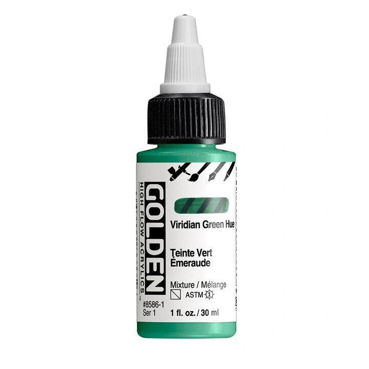 Akrilna boja GOLDEN High Flow 30 ml – 8586 Viridian Zelena Hue
