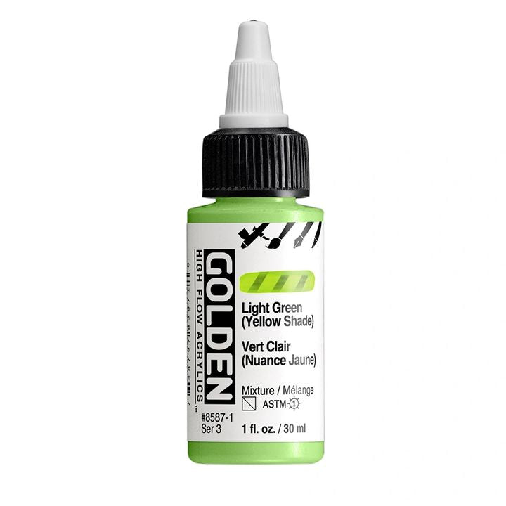 Akrilna boja GOLDEN High Flow 30 ml – 8587 Svijetla Zelena (Žuta Nijansa)