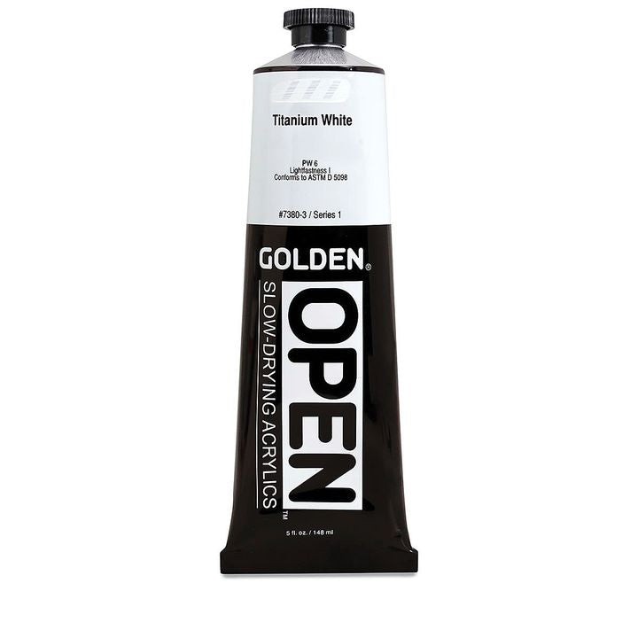 Akrilna boja GOLDEN OPEN Slow-Drying 148 ml – 7380 Titan bijela