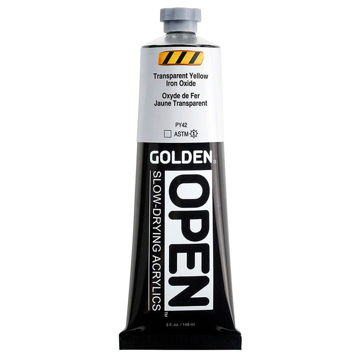 Akrilna boja GOLDEN OPEN Slow-Drying 148 ml – 7386 Transparentna žuta željezni oksid