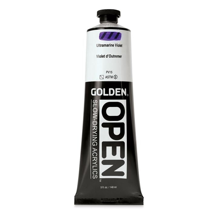 Akrilna boja GOLDEN OPEN Slow-Drying 148 ml – 7401 Ultramarin ljubičasta