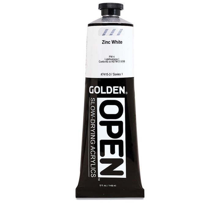 Akrilna boja GOLDEN OPEN Slow-Drying 148 ml – 7415 Cink bijela