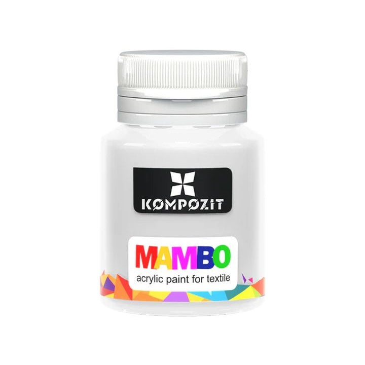 Akrilna boja za tekstil i kožu MAMBO 20 ml – 01 Bijela