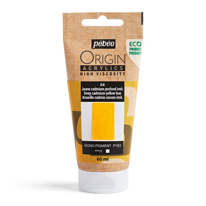 Akrilna boja Pebeo ORIGIN 60 ml – tamna kadmij žuta hue