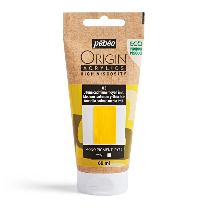 Akrilna boja Pebeo ORIGIN 60 ml – srednja kadmij žuta hue