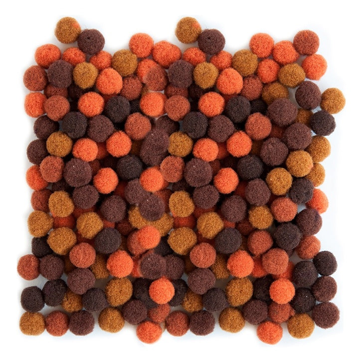 Akrilni pomponi, 1 cm - 120 kom – Smeđa