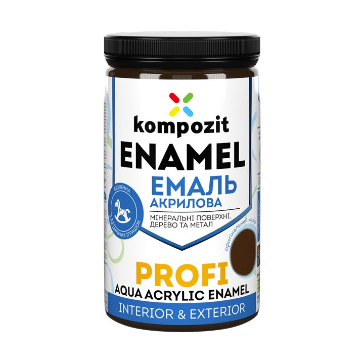 Akrilni emajl KOMPOZIT PROFI Gloss 0.3 l – Smeđa