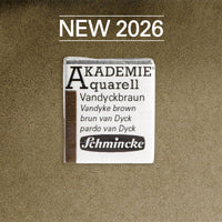 Akvarel boja Schmincke AKADEMIE 1/2 posudica - Golden pink – 667 Vandyke smeđa